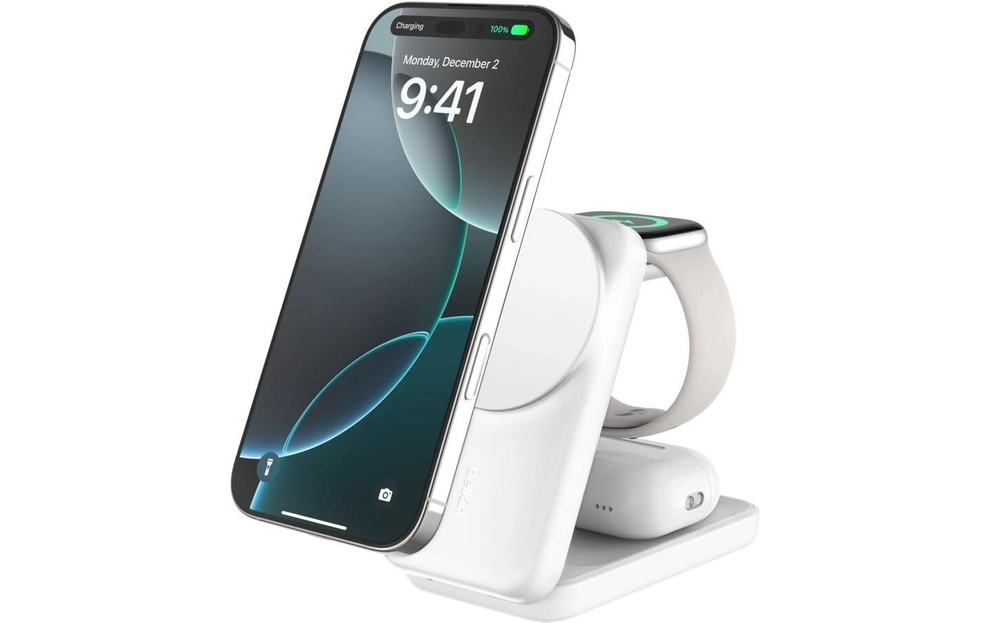 Belkin Wireless Charger UltraCharge 3in1 eckig, Weiss
