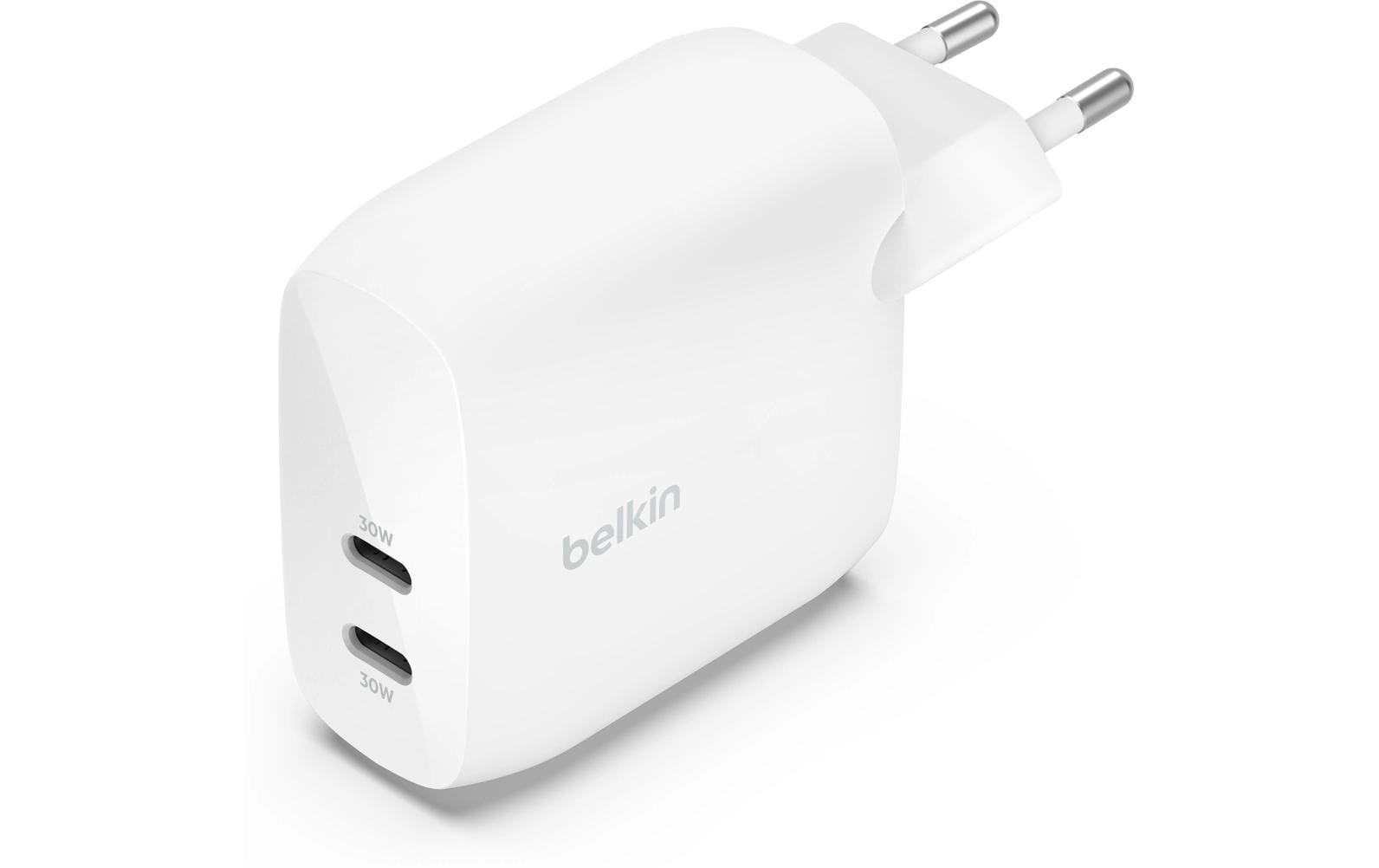 Belkin USB-Wandladegerät Dual USB-C Weiss