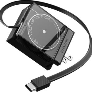 Sharge USB-Wandladegerät Retractable 65 BLA Schwarz