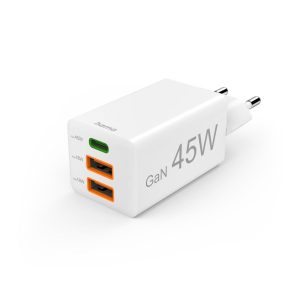 Hama USB-Wandladegerät Gan charger 2x USB-A USB-C 45 W Weiss