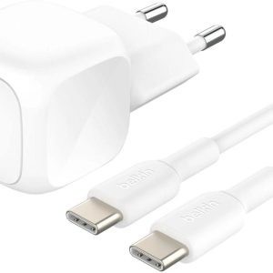 Belkin USB-Wandladegerät BoostCharge mit Kabel 20 W, Weiss