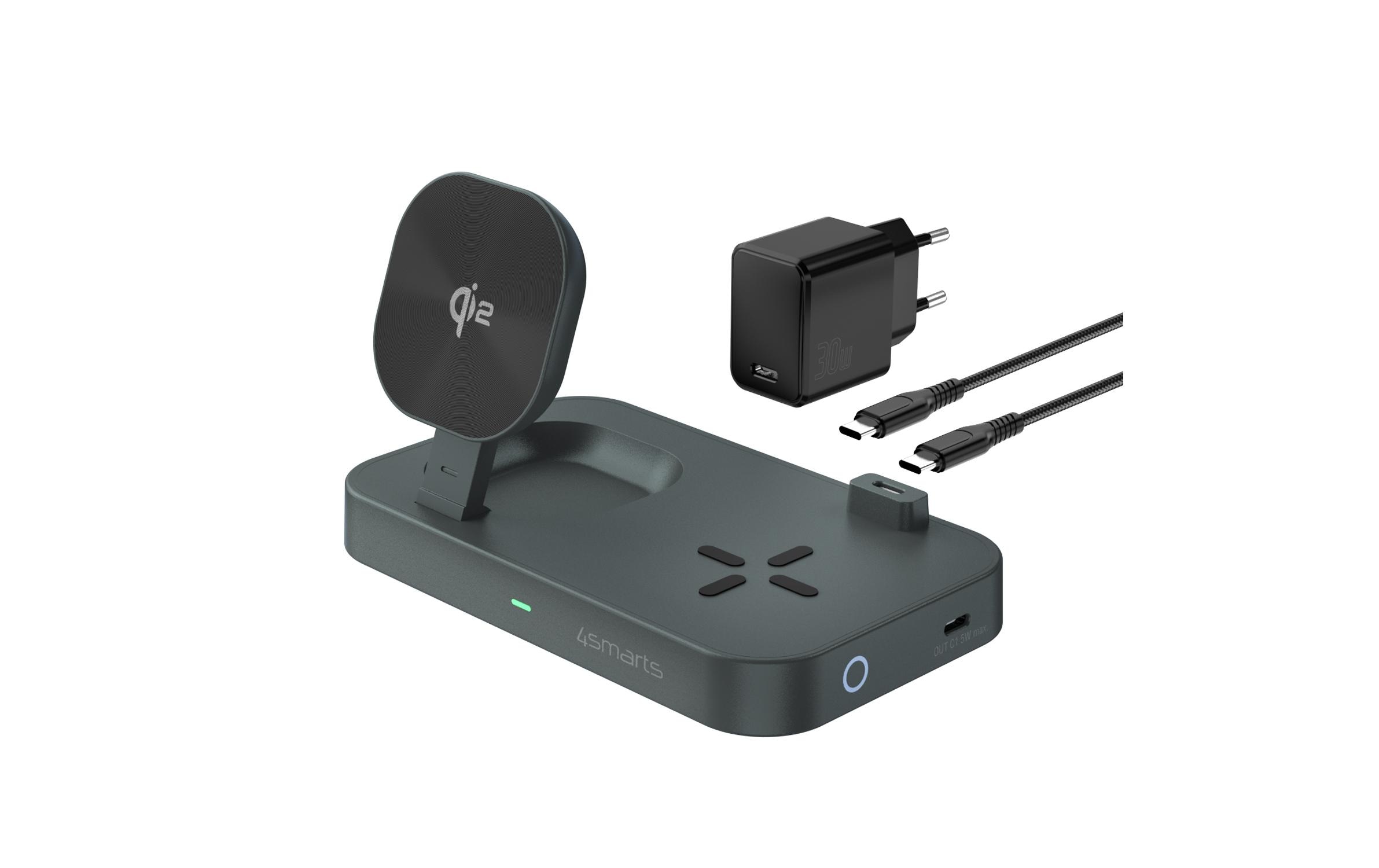4smarts Wireless Charger Qi2 Schwarz