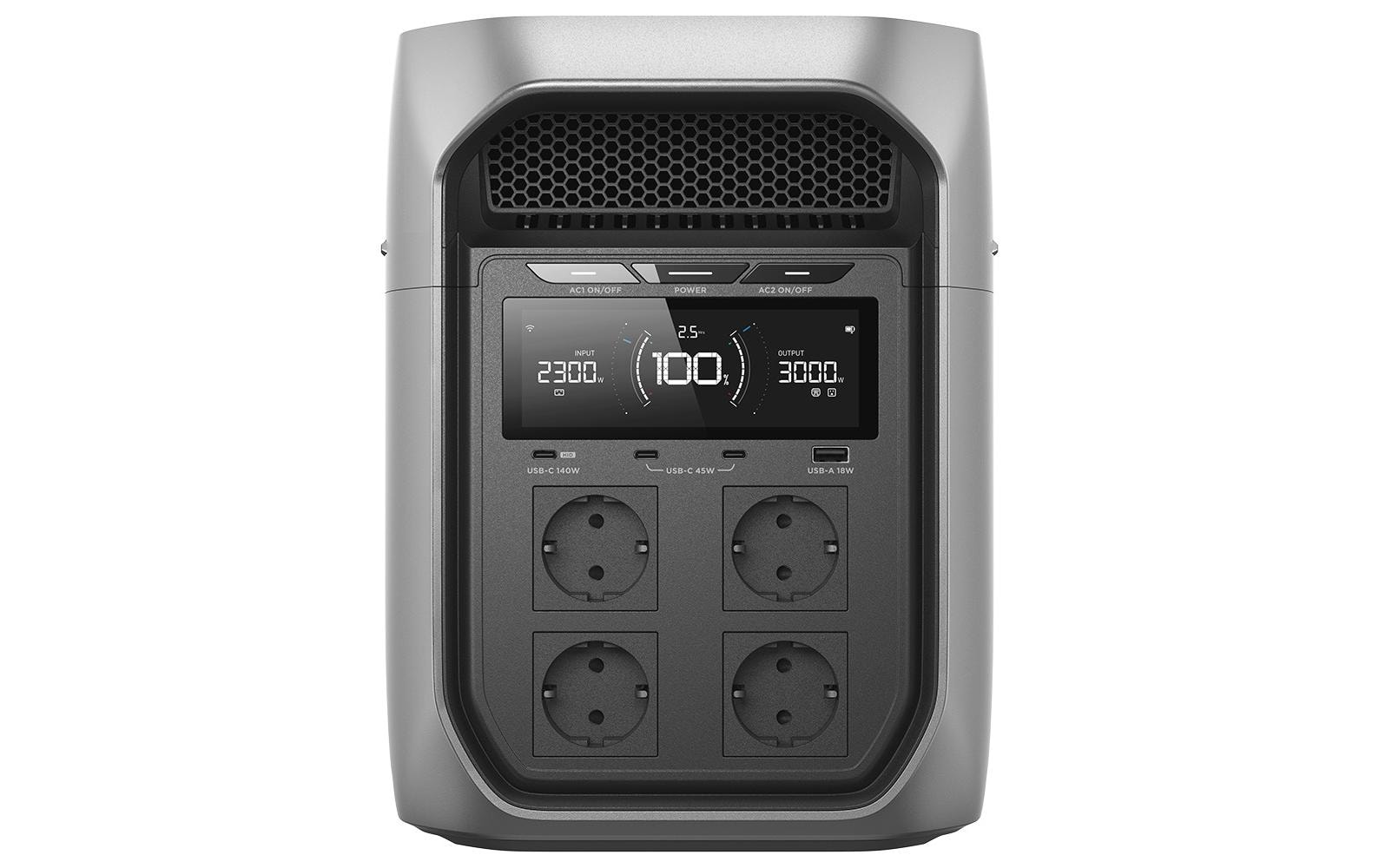 EcoFlow Power Station Delta 3 Max Plus 3000 W Silber, 2048 Wh