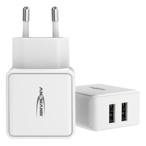 Ansmann USB-Wandladegerät Home Charger HC212, 12W, 2x USB, Weiss