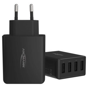 Ansmann USB-Wandladegerät Home Charger HC430, 4x USB, 30 W, Schwarz
