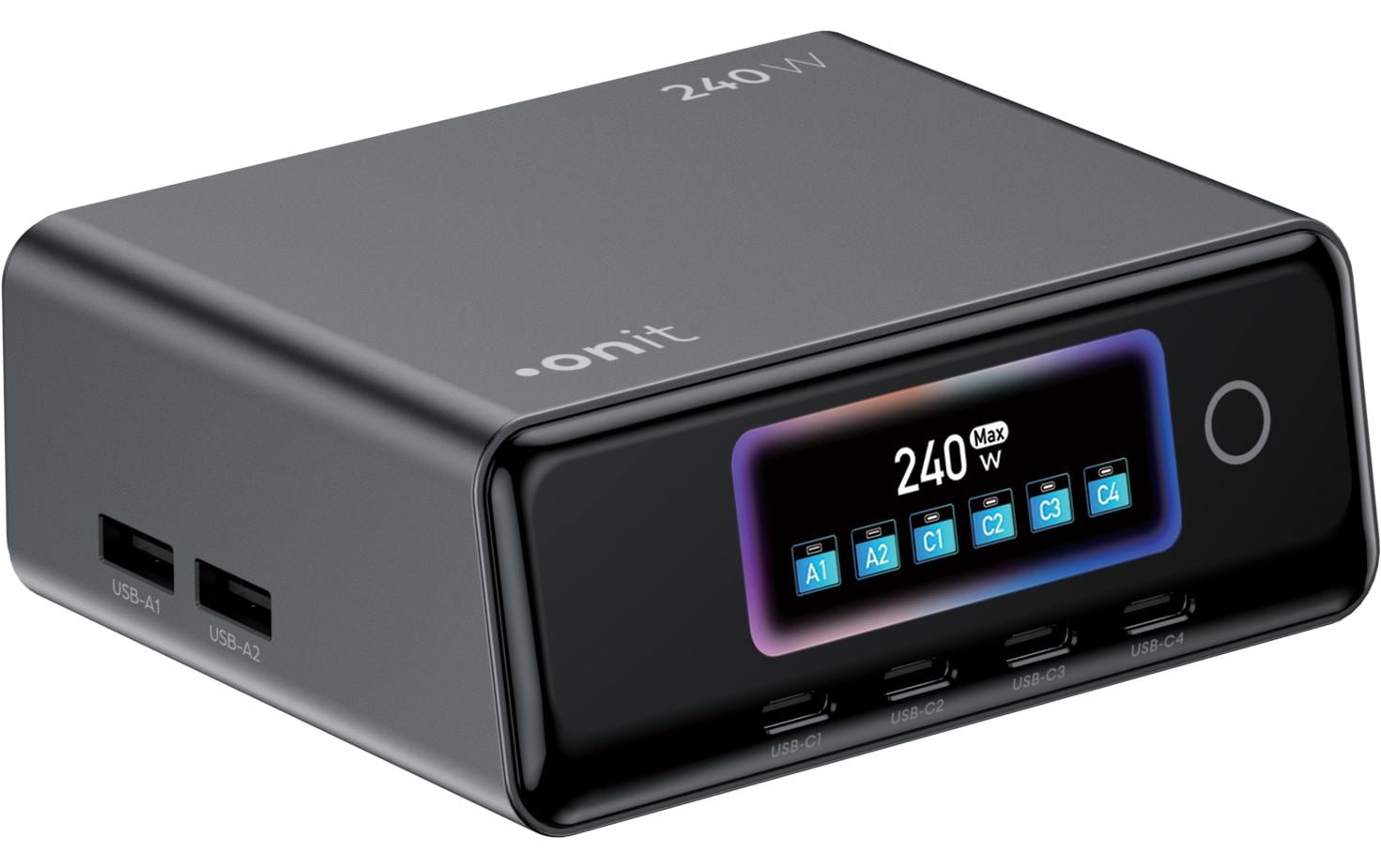 onit Ladestation Desktop 4C2A 240 W GaN