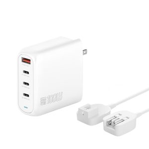 4smarts Ladegerät GaN Flex Pro 100W 3 USB-C+1 USB-A Travel Edition