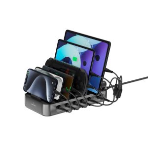 4smarts Ladestation Team 100W 5C/1A inkl. 6 Kabel 5x USB-C 1x USB-A