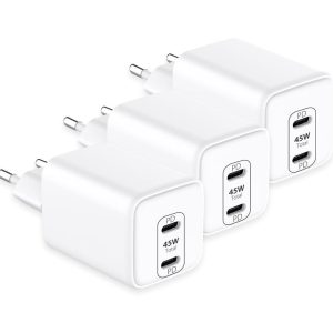 LMP USB-Wandladegerät Dual Power USB-C 45 W 3 Stück