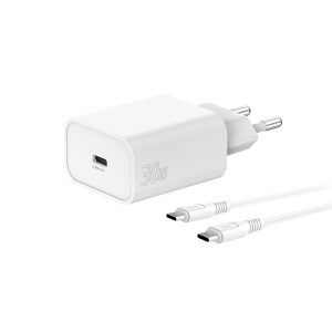 4smarts USB-Wandladegerät VoltPlug PD 30W 1C USB-C Kabel 1.5m weiss