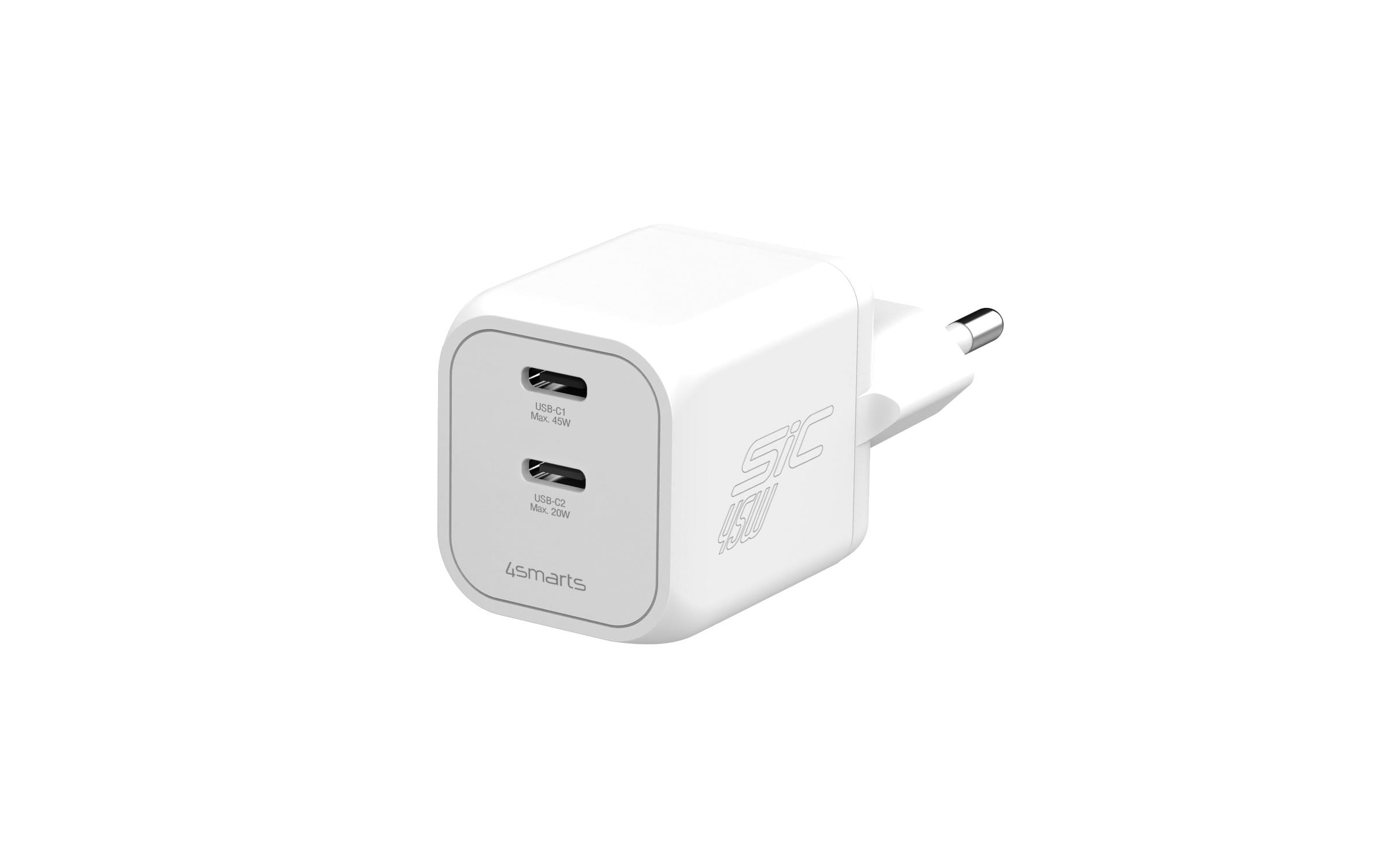 4smarts USB-Wandladegerät PDPlug SiC Dual 45W 2C