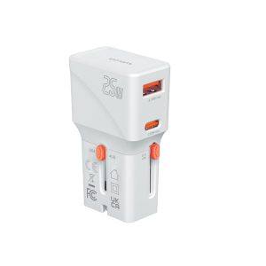 4smarts Weltreiseadapter Nomad Pocket 25W 1C+1A, Weiss