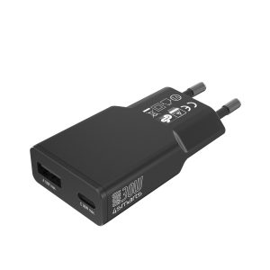 4smarts Netzladegerät PDPlug Slim Duos 1C+1A, Schwarz