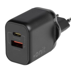 onit USB-Wandladegerät Dual 1C1A 35 W GaN Schwarz